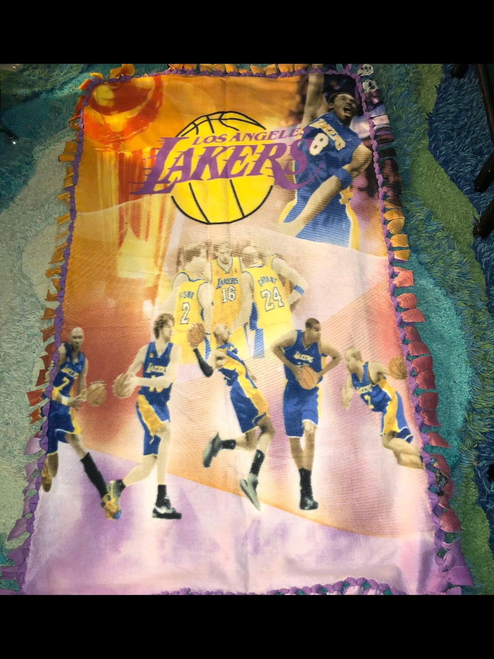 Purple & Gold Fleece Throw Blanket - Official Team Design